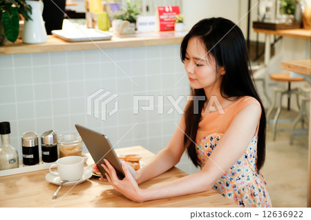 Cafe with two girls   12636922