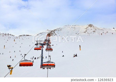 Mountains ski resort Solden Austria 12636923