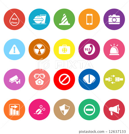General useful flat icons on white background 12637133