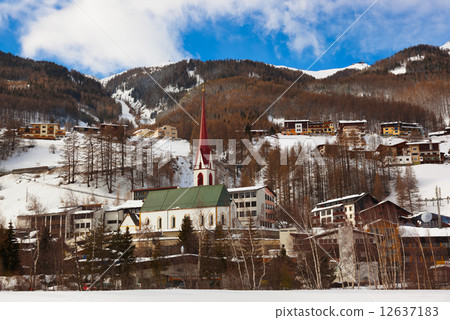 Mountains ski resort Solden Austria 12637183