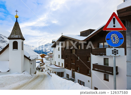 Mountains ski resort Solden Austria 12637580