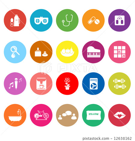 Wellness flat icons on white background 12638162
