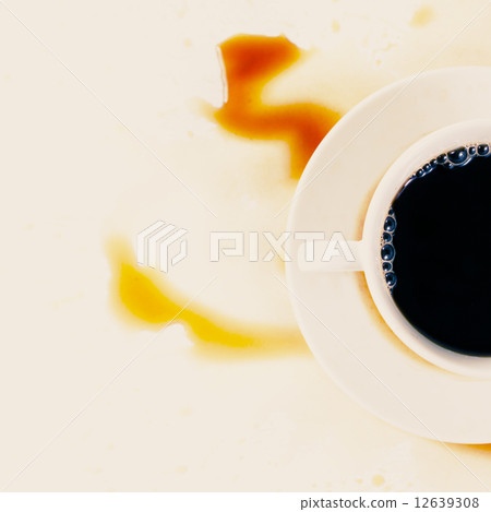 Cup of morning coffee with stains 12639308