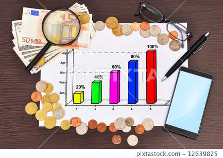 graphic and money graphic and money 12639825