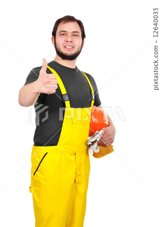 builder showing thumb up 12640035