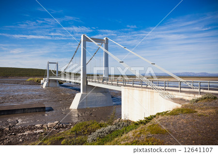 The bridge over Icelandic river Jokulsa a Fjollum 12641107