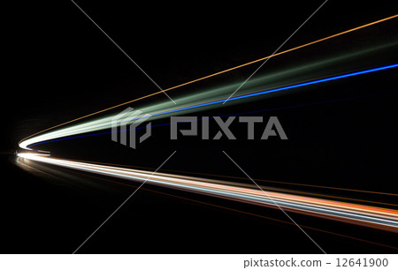 Car light trails in the tunnel. Car light trails in the tunnel. 12641900