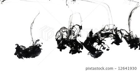 water and black ink 12641930
