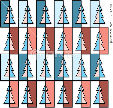 Christmas paper pattern with colorful trees Christmas paper pattern with colorful trees 12642701