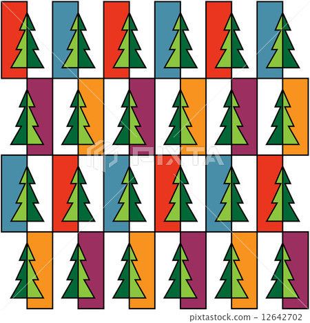 Christmas background with colorful trees Christmas background with colorful trees 12642702