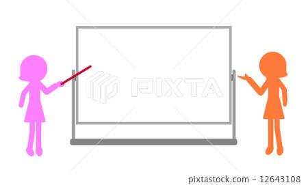 A woman is presenting 12643108