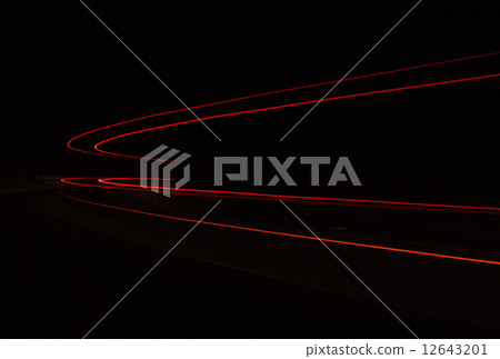 Car light trails in the tunnel. 12643201