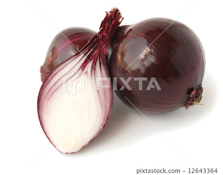 Red onions isolated on white background 12643364