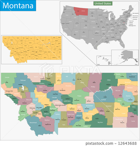 Montana map 12643688