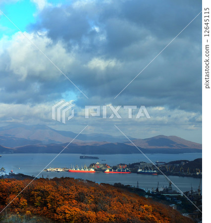 ships under loading 12645115