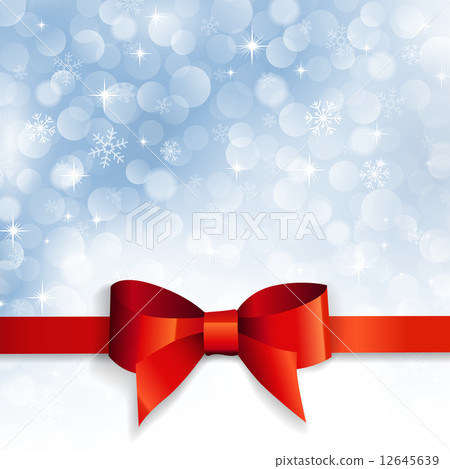red bow on a background snowflakes red bow on a background snowflakes 12645639