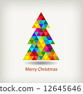 christmas tree in rainbow colors 12645646