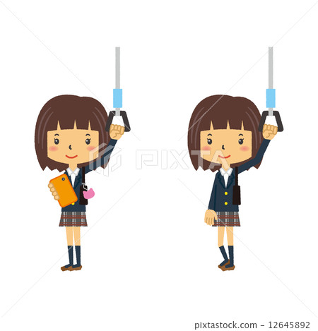 高中學生火車學校女孩高中學生 12645892