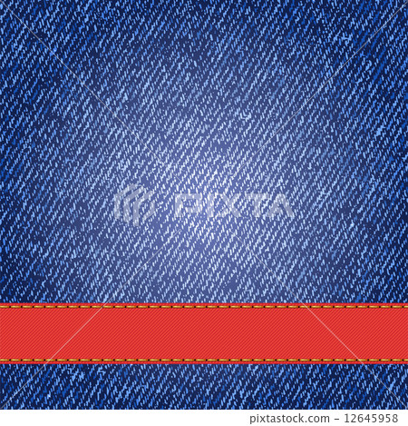 Denim texture with label ribbon. Vector Denim texture with label ribbon. Vector 12645958