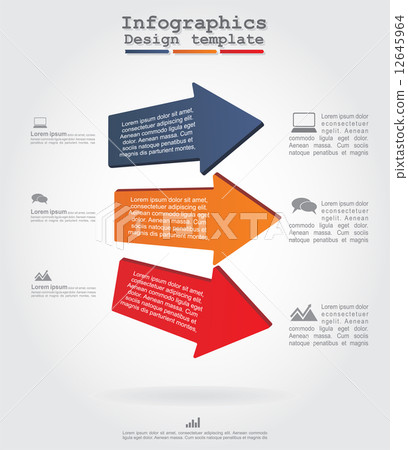 Infographics with arrows and icons. Vector Infographics with arrows and icons. Vector 12645964