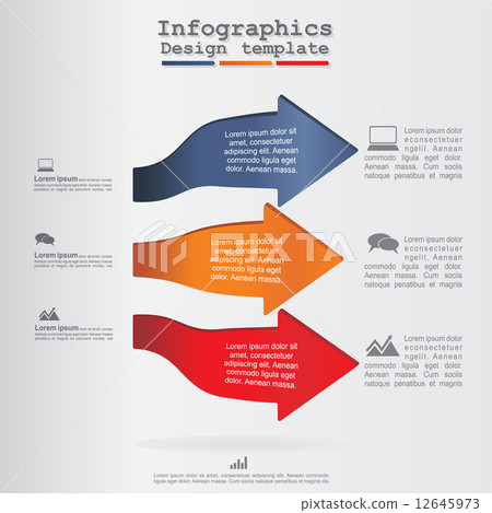 Infographics with arrows and icons. Vector Infographics with arrows and icons. Vector 12645973