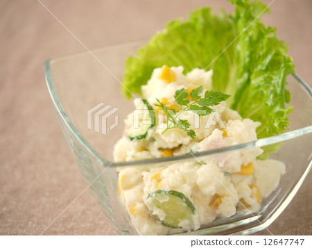Corn and cucumber potato salad 12647747