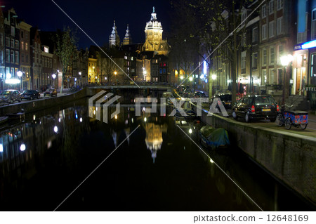 Night view of Amsterdam Netherlands Night view of Amsterdam Netherlands 12648169