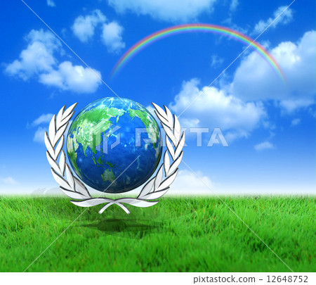 Earth and the United Nations Mark Earth and the United Nations Mark 12648752