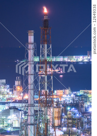 Yokkaichi Complex factory night view Yokkaichi Complex factory night view 12649338