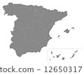 Map of Spain 12650317