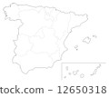 Map of Spain 12650318