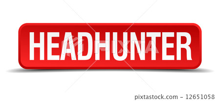 headhunter red 3d square button on white background headhunter red 3d square button on white background 12651058