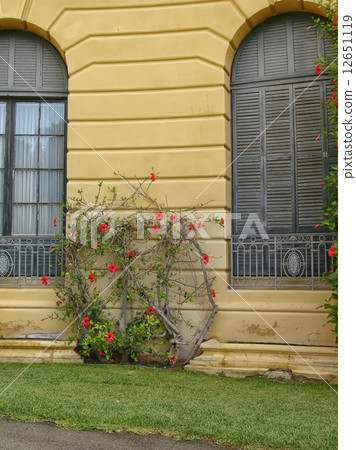 Facade with flowers in Parc de Pedralbes Facade with flowers in Parc de Pedralbes 12651119