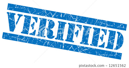 Verified blue grunge stamp 12651562