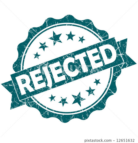 REJECTED turquoise vintage round grunge seal isolated on white background 12651632