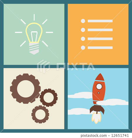 Flat design concept of startup - Stock Illustration [12651741] - PIXTA