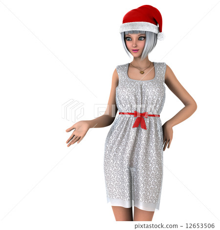 Santa Claus hat woman 12653506
