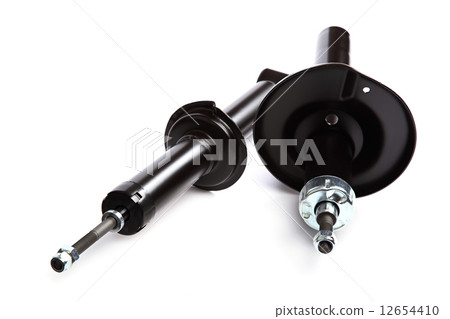 Two car shock absorbe on white background. 12654410