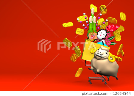 幸運箱 賀年卡 新年賀卡 12654544
