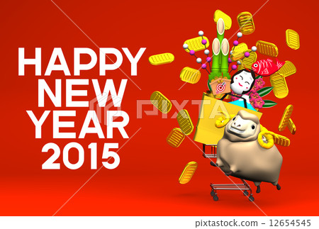 幸運箱 新年賀卡 賀年片 12654545