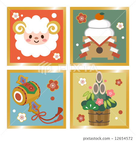 新年的卡片材料 新年的卡片材料 12654572