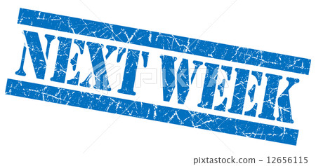 Next week grunge blue stamp 12656115