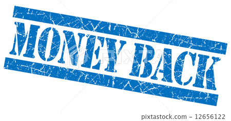 Money back grunge blue stamp 12656122