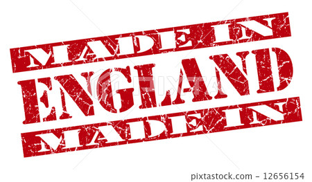 made in England grunge red stamp 12656154