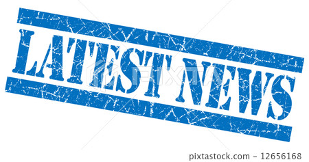 Latest news grunge blue stamp 12656168
