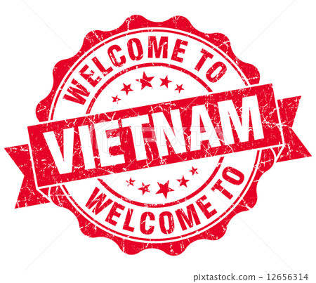 Welcome to Vietnam red grungy vintage isolated seal Welcome to Vietnam red grungy vintage isolated seal 12656314