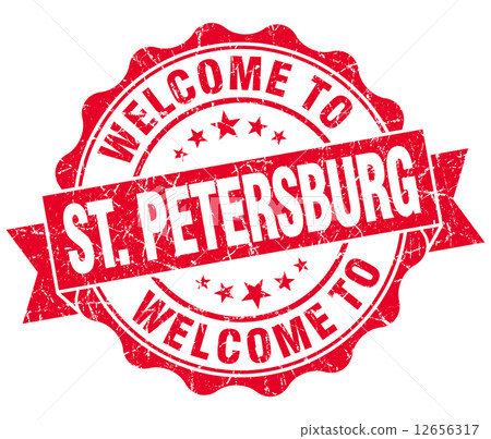 welcome to St. Petersburg red vintage isolated seal welcome to St. Petersburg red vintage isolated seal 12656317