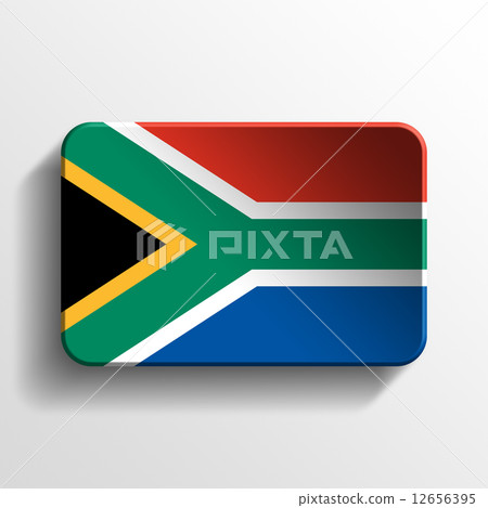 South Africa 3D button South Africa 3D button 12656395