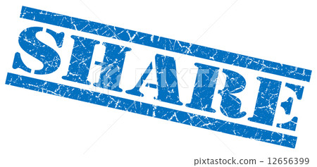 share blue square grunge textured isolated stamp share blue square grunge textured isolated stamp 12656399