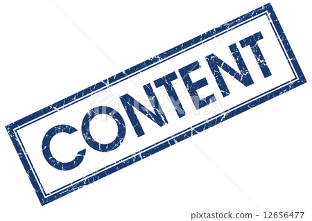 Content blue square grungy stamp isolated on white background Content blue square grungy stamp isolated on white background 12656477